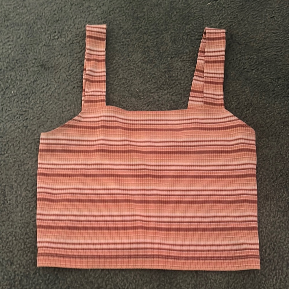 light pink/brown/white tank